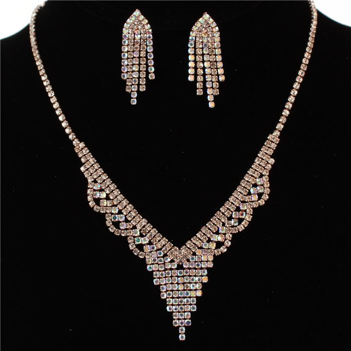 Junior Rhinestone Necklace Set