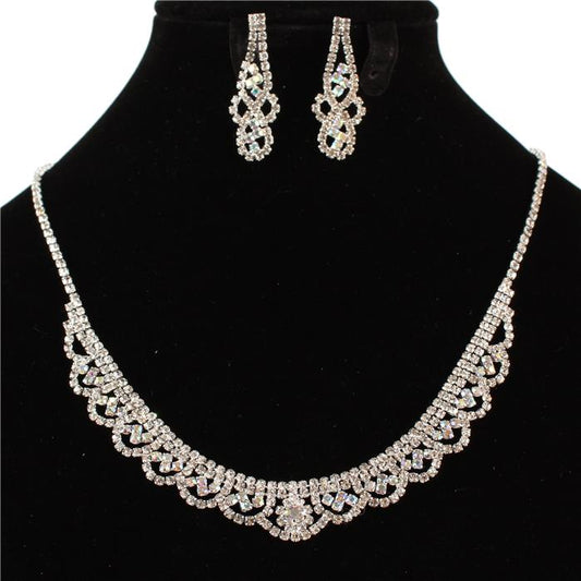 Rhinestone Necklace Set