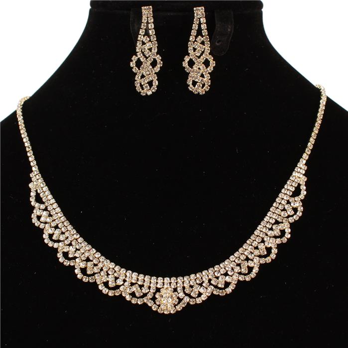 Rhinestone Necklace Set