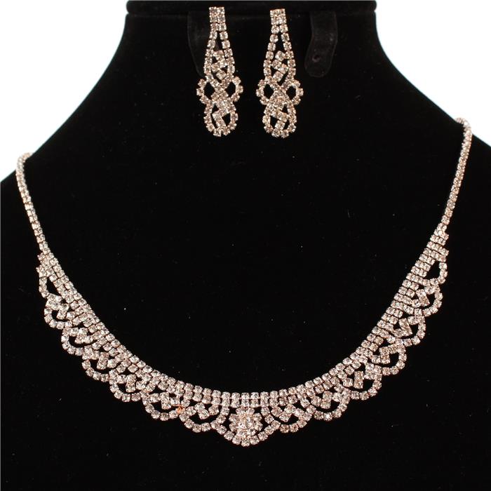 Rhinestone Necklace Set