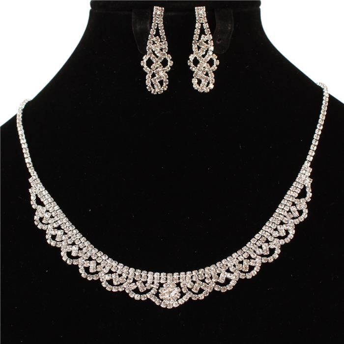 Rhinestone Necklace Set