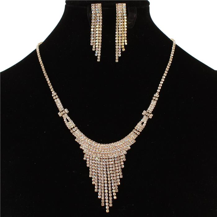 Rhinestone Necklace Set