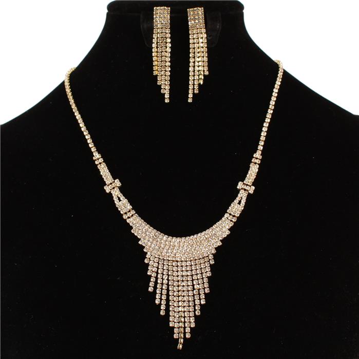 Rhinestone Necklace Set