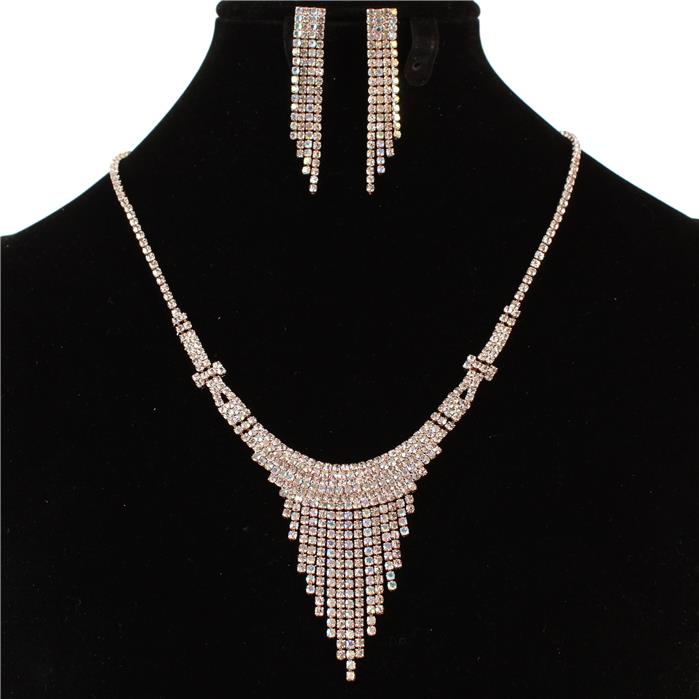 Rhinestone Necklace Set