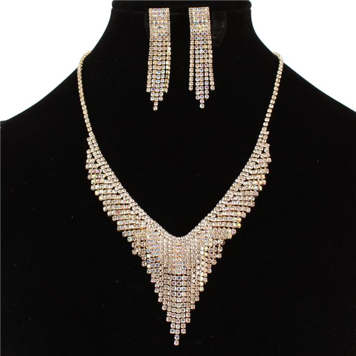 Rhinestone Necklace Set