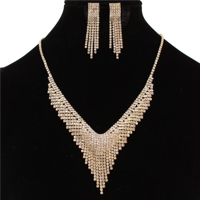 Rhinestone Necklace Set