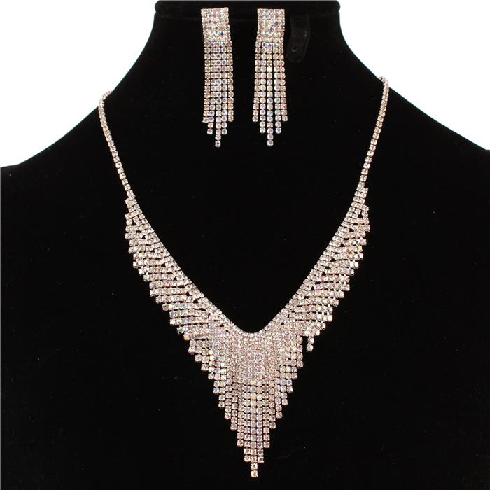 Rhinestone Necklace Set