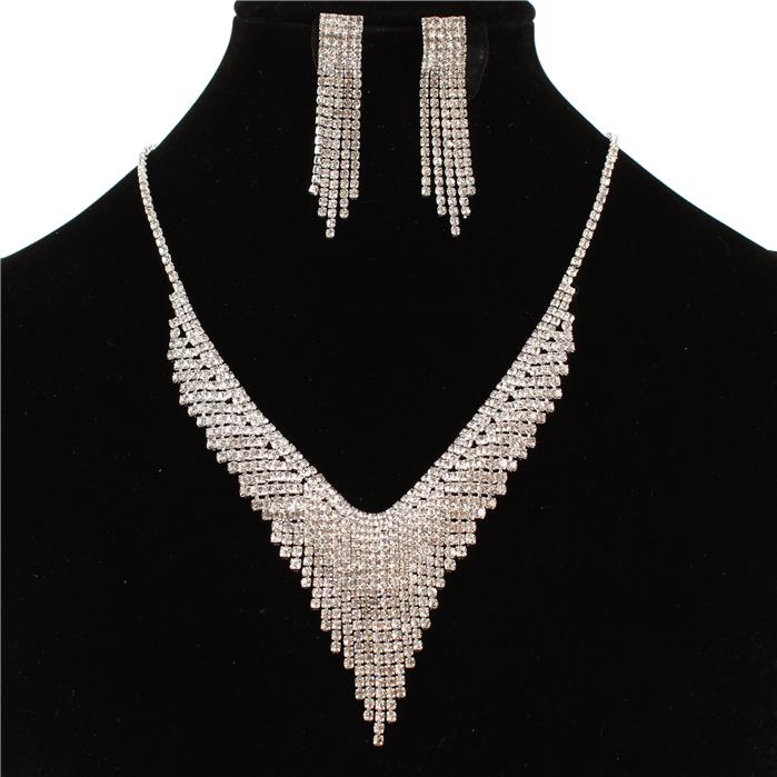 Rhinestone Necklace Set