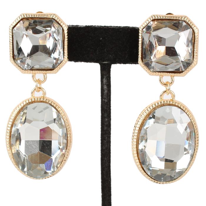 Clip On Crystal Earring