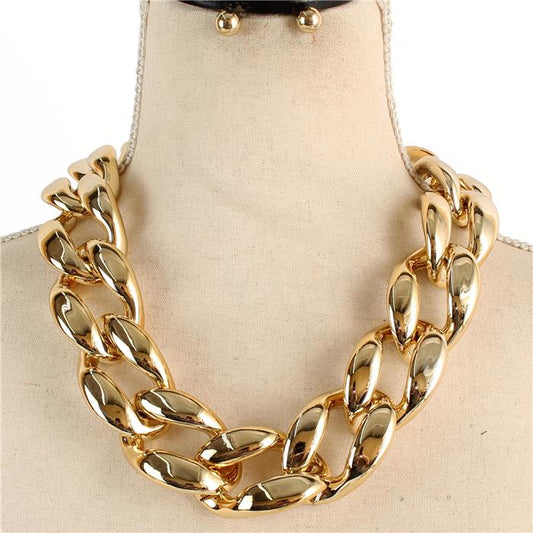 Fashion Big Chain Necklace Set