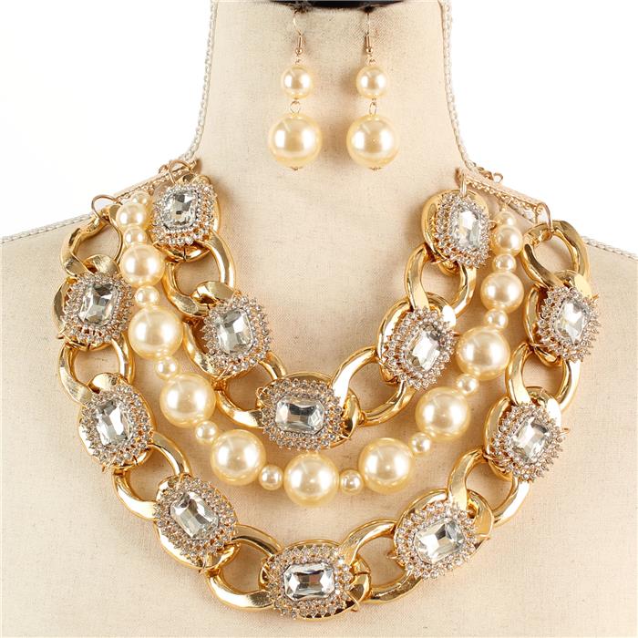 Fashion Pearl Necklace Set