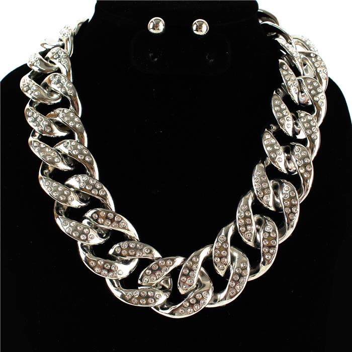 Fashion Big Chain Necklace Set