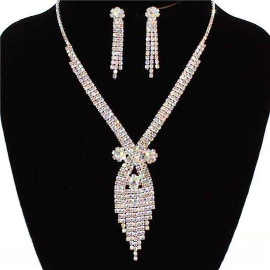 Rhinestone Necklace Set