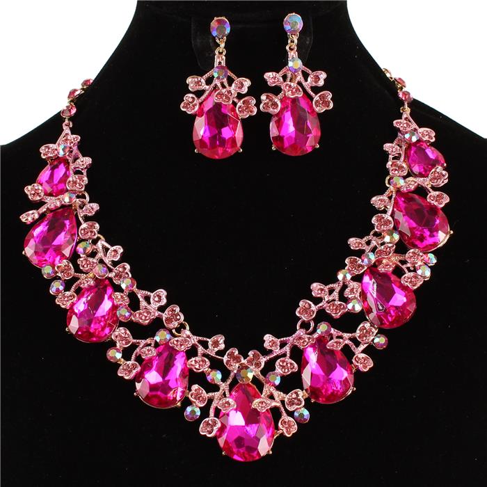 Crystal Evening Necklace Set