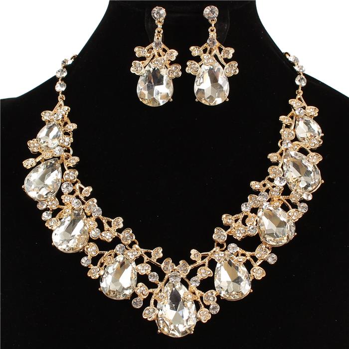 Crystal Evening Necklace Set