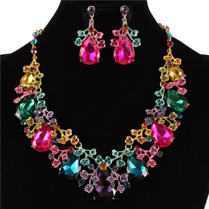 Crystal Evening Necklace Set