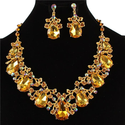 Crystal Evening Necklace Set