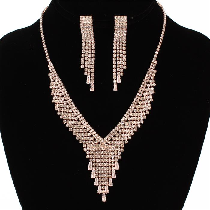 Rhinestone Necklace Set