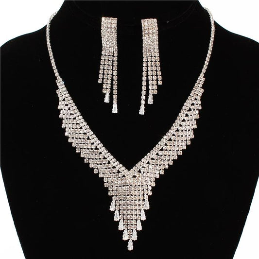 Rhinestone Necklace Set