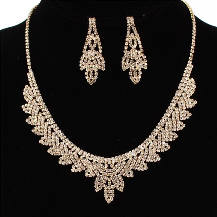 Rhinestone Necklace Set