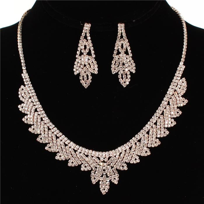 Rhinestone Necklace Set