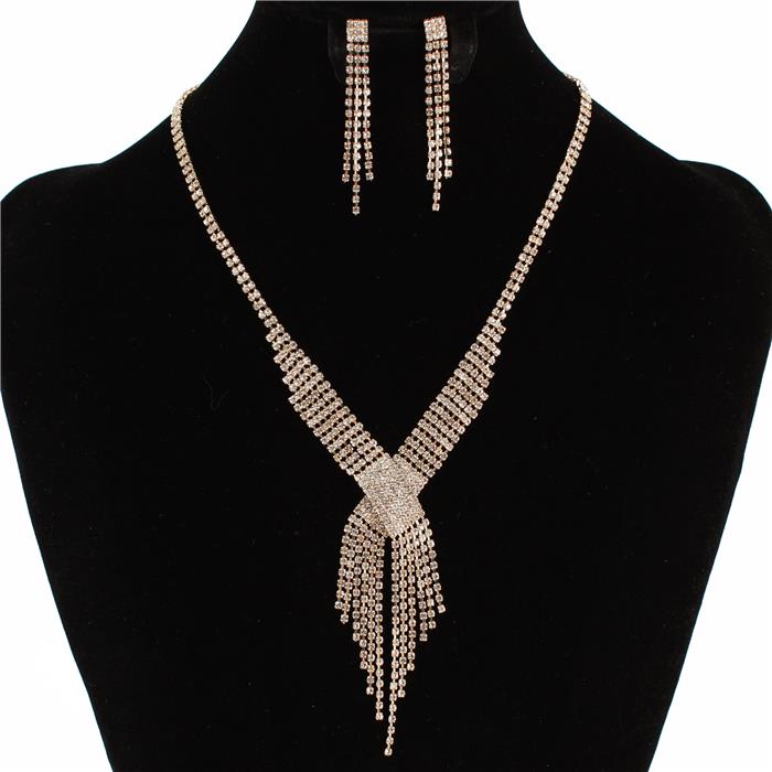 Rhinestones Necklace Set