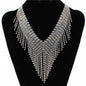 Rhinestones Fringed Necklace