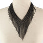 Rhinestones Fringed Necklace