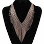 Rhinestones Fringed Necklace