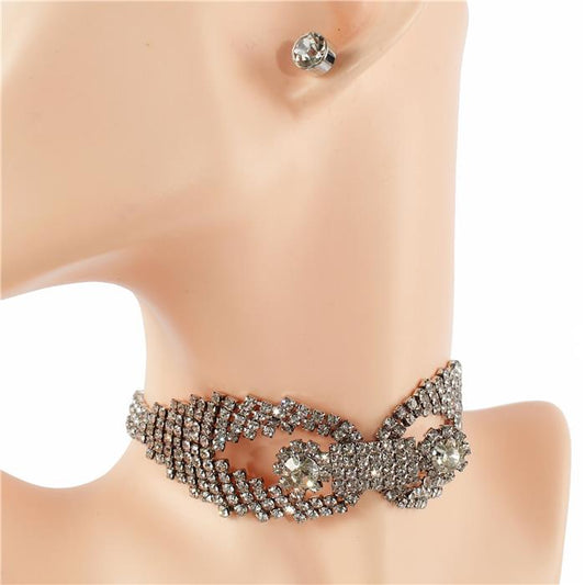 Rhinestones Choker Set