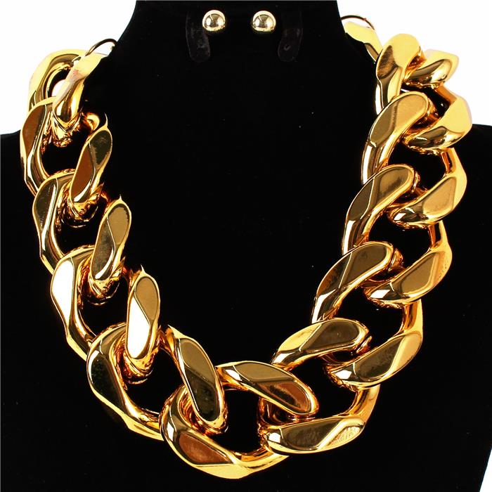 Metal Link Necklace Set