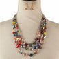 Crystal Beads 3 Layerd Necklace Set