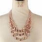 Crystal Beads 3 Layerd Necklace Set