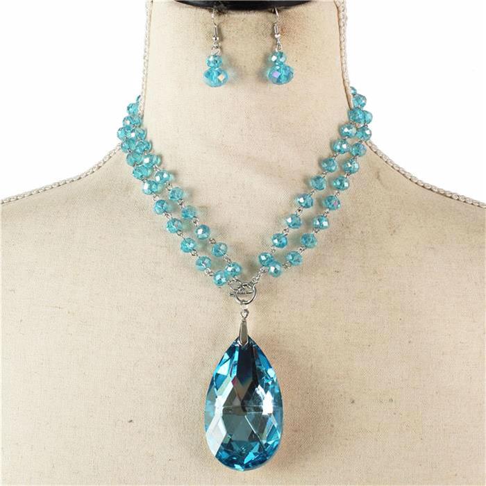 Crystal Beads Necklace Set