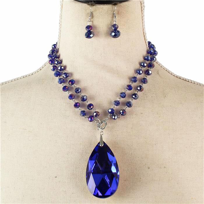 Crystal Beads Necklace Set