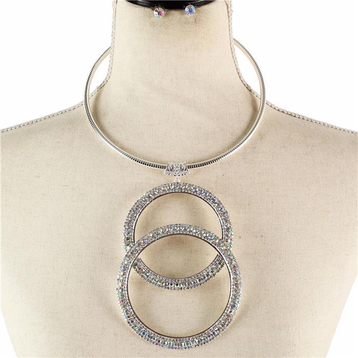 Fashion Rhinestones Choker Set