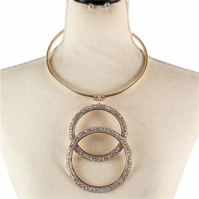 Fashion Rhinestones Choker Set