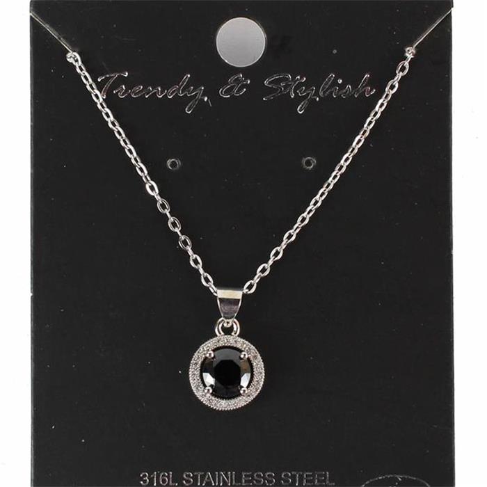 CZ Stainless Steel Necklace