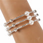 Pearl Rhinestones Cuff Bangle