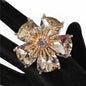 Crystal Big Flower Stretch Ring