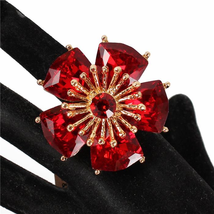 Crystal Big Flower Stretch Ring