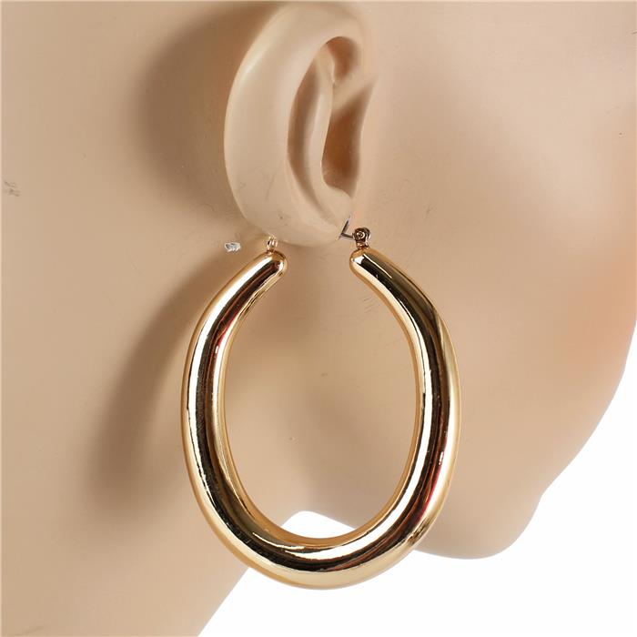 Meatl Over Hoop Earring