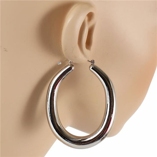 Meatl Over Hoop Earring