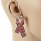 Rhinestones Breast Cancer Ribbon Earring