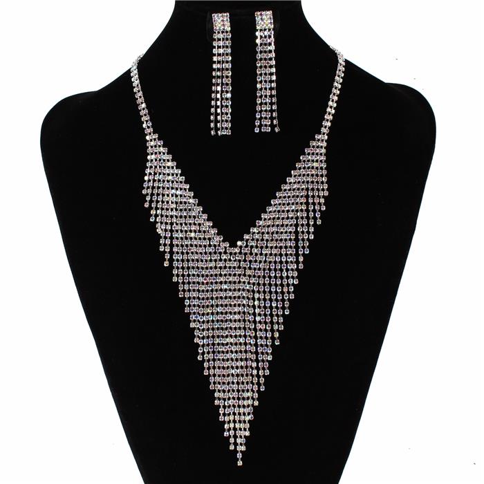 Rhinestones Necklace Set