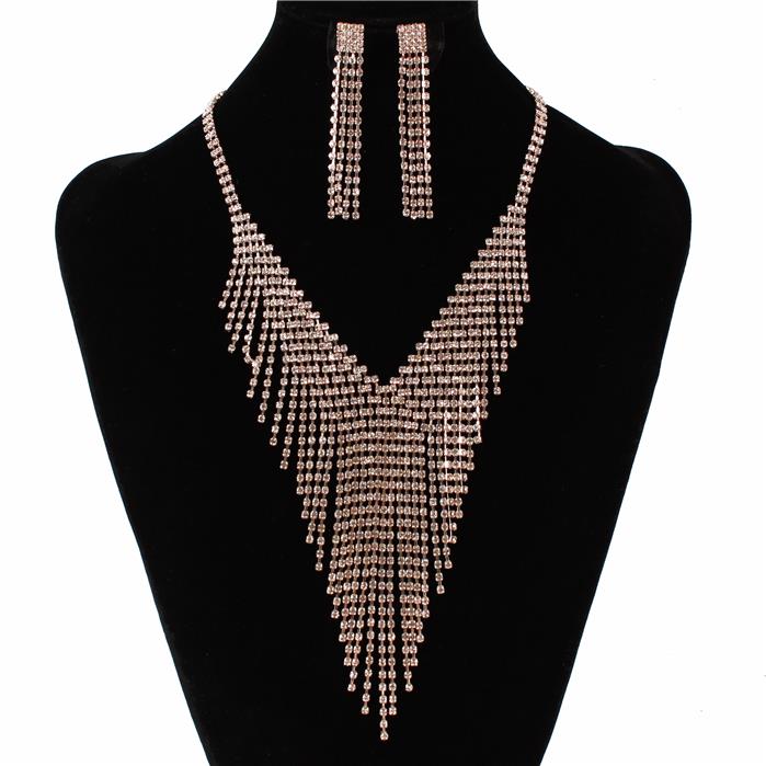 Rhinestones Necklace Set