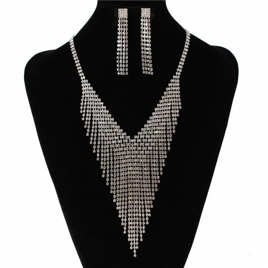 Rhinestones Necklace Set