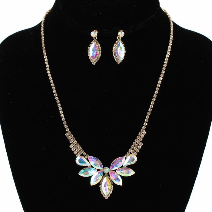 Rhinestones Crystal Necklace Set