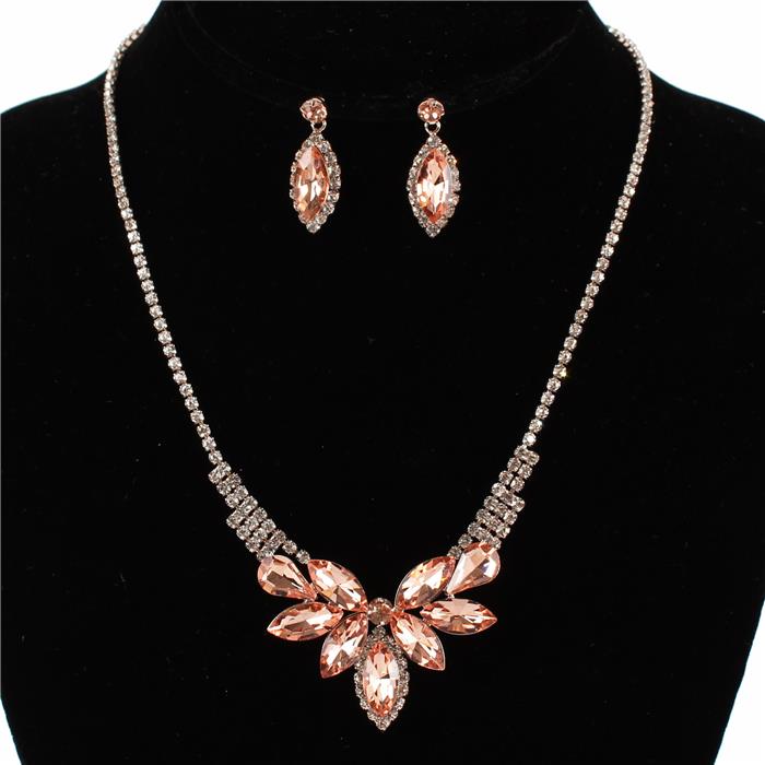 Rhinestones Crystal Necklace Set