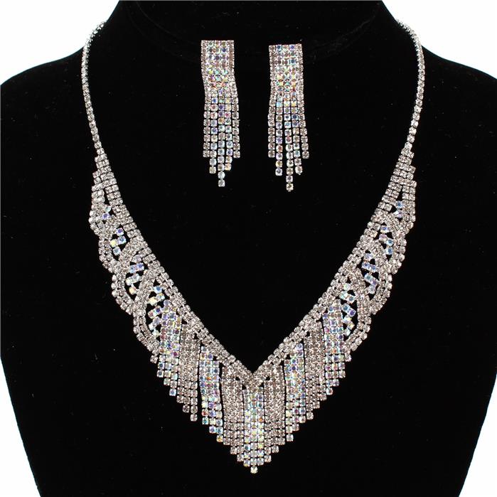 Rhinestones Necklace Set